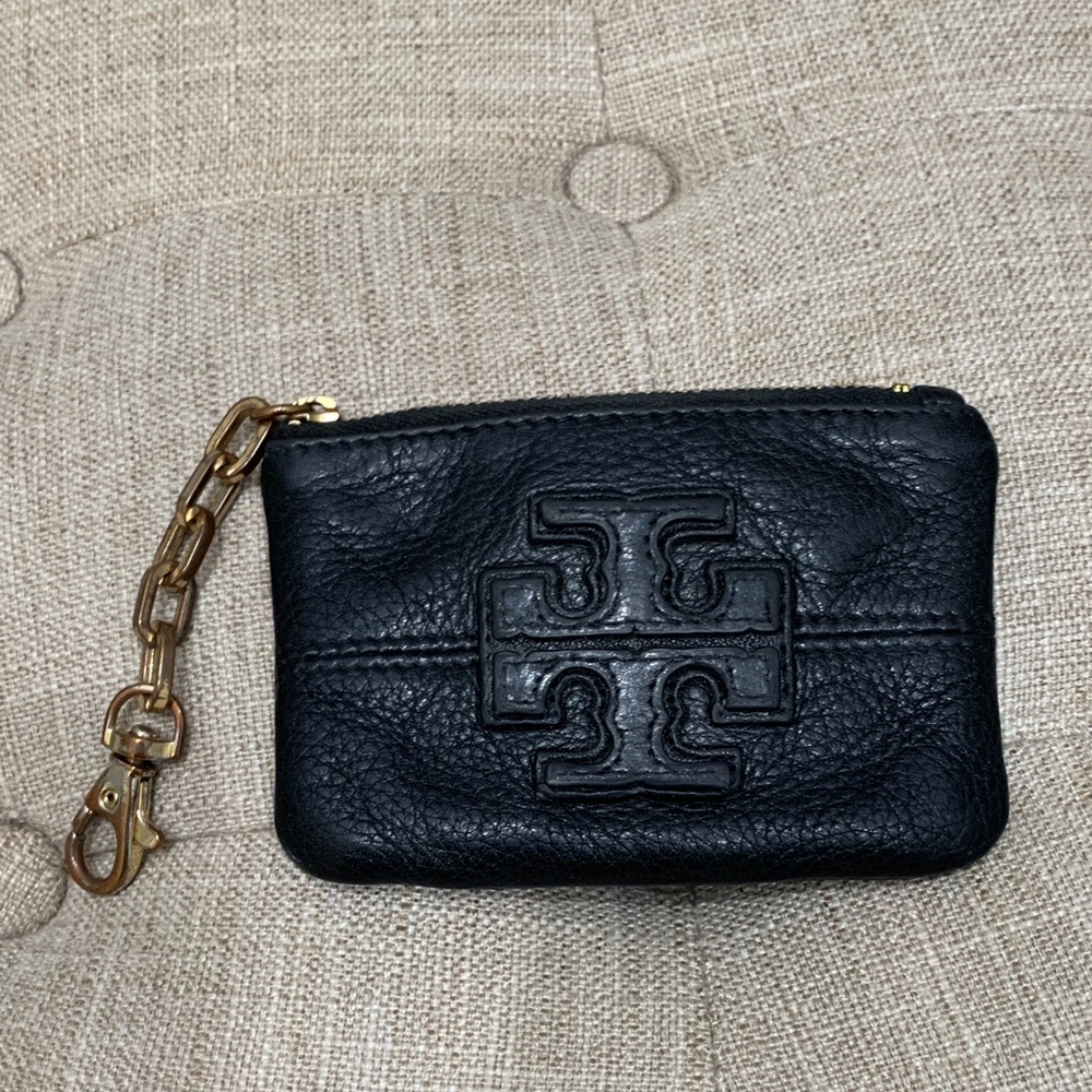 Tory Burch  Coin Wallet  Black Leather